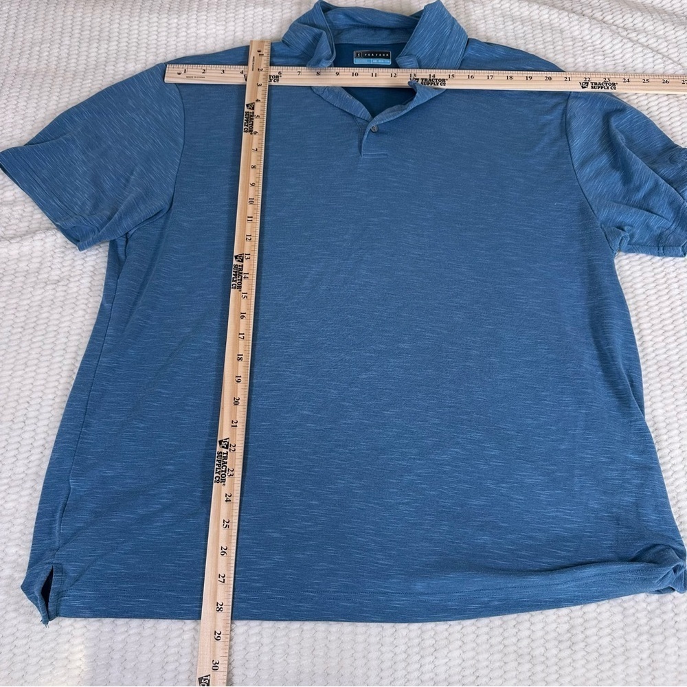 PGA Tour Performance Golf Short Sleeve Collared Polo Mens 2XL Blue Lightweight - Picture 7 of 9